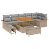 vidaXL Havesofa S&aelig;t 9 stk. 8-Antal s&aelig;der Beige og lys gr&aring;