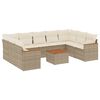 vidaXL sofas&aelig;t til haven 10 dele med hynder polyrattan beige