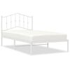 vidaXL sengeramme med sengegavl 100x190 cm metal hvid