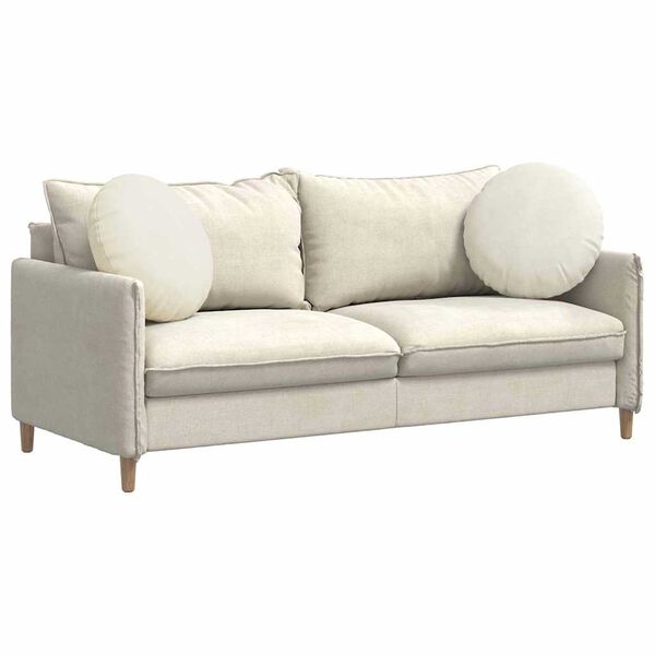 vidaXL Sædepuder 2 pcs Creme Ø 40 x 13 cm Fløjl