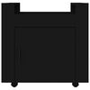 vidaXL kontorvogn 60x45x60 cm konstrueret træ sort