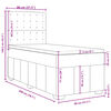 vidaXL kontinentalseng med madras 80x200 cm stof cremefarvet