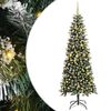 vidaXL Kunstigt juletr&aelig; Gr&oslash;n 240 cm PVC, plastik og st&aring;l