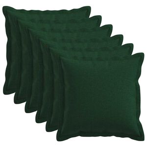 vidaXL Pudebetr&aelig;k 6 stk. HOUTEN M&oslash;rkegr&oslash;n 30 x 30 cm Faux Linned