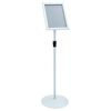 vidaXL Pedestal Plakatstand S&oslash;lv 33 x 33 x 123 cm PVC og St&aring;l