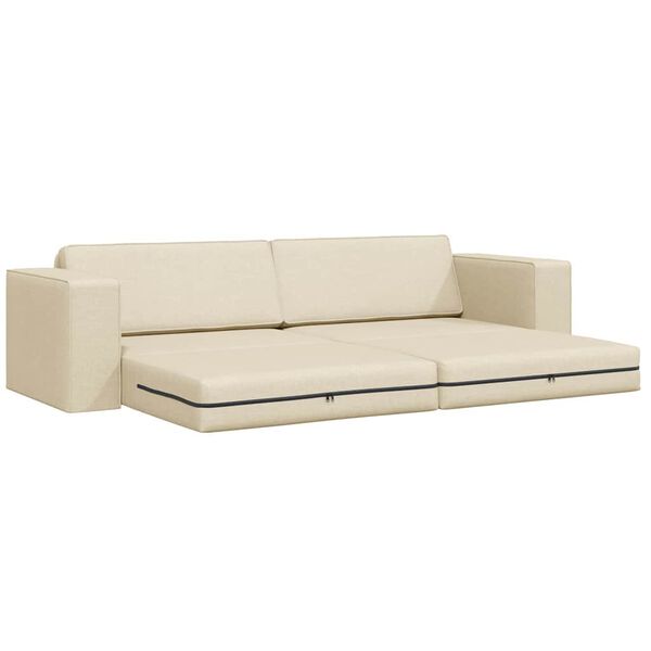 vidaXL Sovesofa 200cm Creme Stof