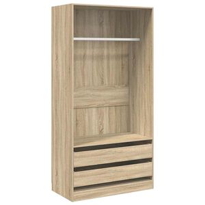 vidaXL kl&aelig;deskab 100x50x200 cm konstrueret tr&aelig; sonoma-eg