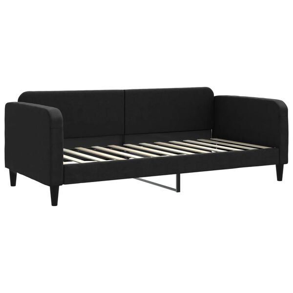 vidaXL daybed med udtr&aelig;k og madras 90x200 cm stof sort