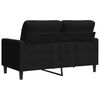 vidaXL 2-personers sofa 120 cm fl&oslash;jl sort