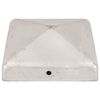 vidaXL pyramideformede stolpehætter 6 stk. 91x91 mm galvaniseret metal