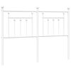 vidaXL udskiftningsgavl 140 cm metal hvid