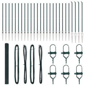 vidaXL Hegnsp&aelig;l Gr&oslash;n 50 x 1,5 m (16 x 16 mm mesh) St&aring;l og PVC