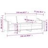 vidaXL 3-personers sofa med puder og hynder 210 cm stof m&oslash;rkegr&aring;