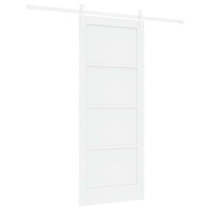 vidaXL Skyded&oslash;r Hvid 83 x 202 cm Massivt fyrretr&aelig;
