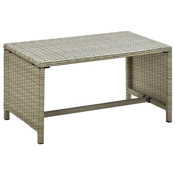 vidaXL sofabord 70x40x38 cm polyrattan beige