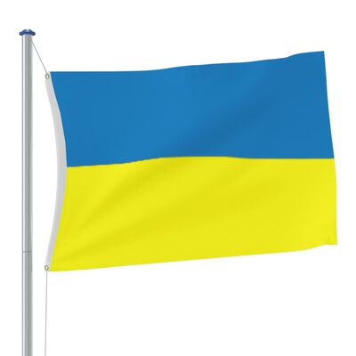 vidaXL Ukraine flag med messingøjer 90x150 cm
