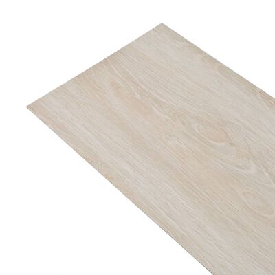 vidaXL ikke-selvklæbende gulvbrædder 5,26 m² 2 mm PVC hvidtet trælook
