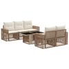 vidaXL Havesofa S&aelig;t 6 stk. Beige og cremehvid polyrattan