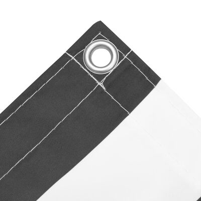 vidaXL altanafskærmning 75x400 cm oxfordstof antracitgrå og hvid