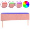 vidaXL sengegavl med LED-lys 160x5x78/88 cm velour lyser&oslash;d