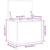 vidaXL Opbevaringskasse Sort eg 60 x 42 x 46 cm Konstrueret træ