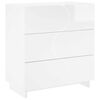 vidaXL Sk&aelig;nk Hvid h&oslash;jglans 70 x 38 x 75 cm Konstrueret tr&aelig;