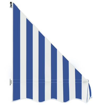 vidaXL bistromarkise 300 x 120 cm blå og hvid