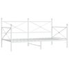 vidaXL daybed uden madras 100x200 cm st&aring;l hvid