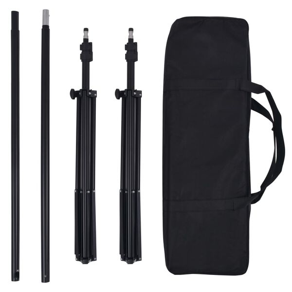 vidaXL fotostudieudstyr med 5 farvede kulisser og justerbar ramme