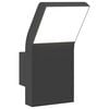 vidaXL udend&oslash;rs LED-v&aelig;glampe trykst&oslash;bt aluminium sort