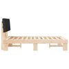 vidaXL Sengestel med Polstret Hovedgavl Sort 120 x 200 cm