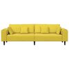 vidaXL Sofa med pude Gul 250 x 77 x 76 cm Fl&oslash;jl