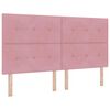 vidaXL LED Box Spring Bed med hovedg&aelig;rde Lyser&oslash;d 180 x 200 cm Fl&oslash;jl