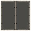 vidaXL havebord med glastop 90x90x75 cm polyrattan grå