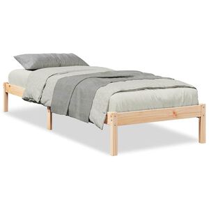 vidaXL ekstra lang sengeramme uden madras 100x220 cm massivt fyrretr&aelig;