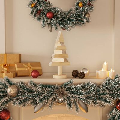 vidaXL dekorative juletræer 2 stk. 30 cm massivt fyrretræ