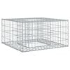 vidaXL Gabion h&oslash;jbed 80 x 80 x 40 cm Galvaniseret st&aring;l S&oslash;lv
