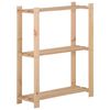 vidaXL opbevaringsreol i 3 niveauer 60x28,5x90 cm massivt fyrretr&aelig;