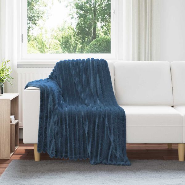 vidaXL Kastet&aelig;pper 6 pcs M&oslash;rkebl&aring; 150 x 130 cm Fleece