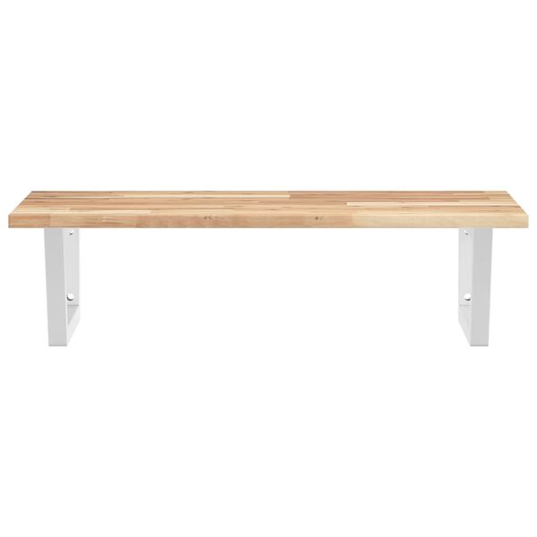 vidaXL v&aelig;gh&aelig;ngt badev&aelig;relseshylde st&aring;l og massivt akacietr&aelig;