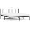 vidaXL sengeramme med sengegavl 180x200 cm metal sort