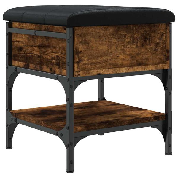 vidaXL skob&aelig;nk 42x42x45 cm konstrueret tr&aelig; r&oslash;get egetr&aelig;sfarve