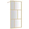 vidaXL brusev&aelig;g 80x195 cm klart sikkerhedsglas guldfarvet