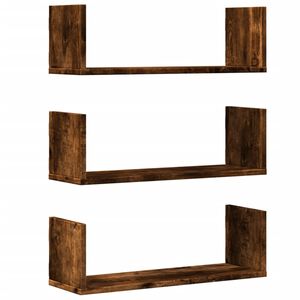 vidaXL v&aelig;ghylder 3 stk. 58x18x18 cm konstrueret tr&aelig; r&oslash;get egetr&aelig;