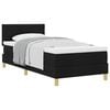 vidaXL Box spring seng med pude med hovedg&aelig;rde Sort 90 x 200 cm Stof