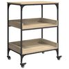 vidaXL K&oslash;kkenvogn Sonoma eg 60 x 41 x 80,5 cm Konstrueret tr&aelig;