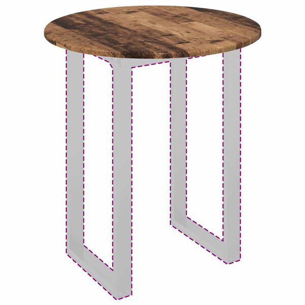 vidaXL Bordplade Gammelt tr&aelig; 60 x 60 x 1,5 cm Konstrueret tr&aelig;