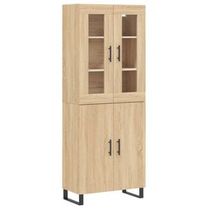 vidaXL h&oslash;jskab 69,5x34x180 cm konstrueret tr&aelig; sonoma-eg