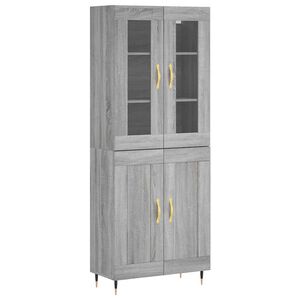vidaXL h&oslash;jskab 69,5x34x180 cm konstrueret tr&aelig; gr&aring; sonoma-eg