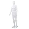 vidaXL mannequin mand fuld figur glassokkel hvid h&oslash;jglans 185 cm